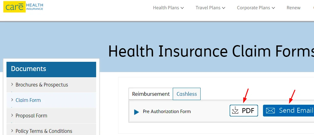 Health Insurance Claim Form Download Claim Form Download