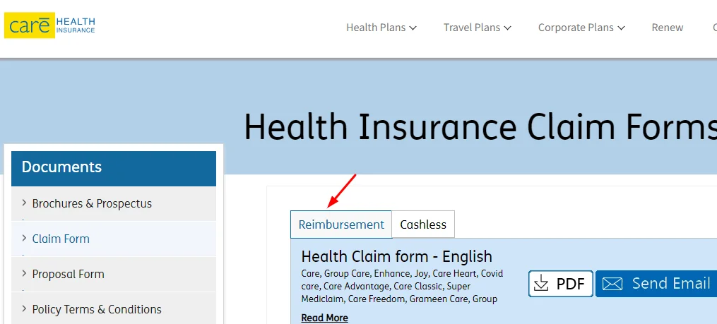 Health Insurance Claim Reimbursement claim reimbursement